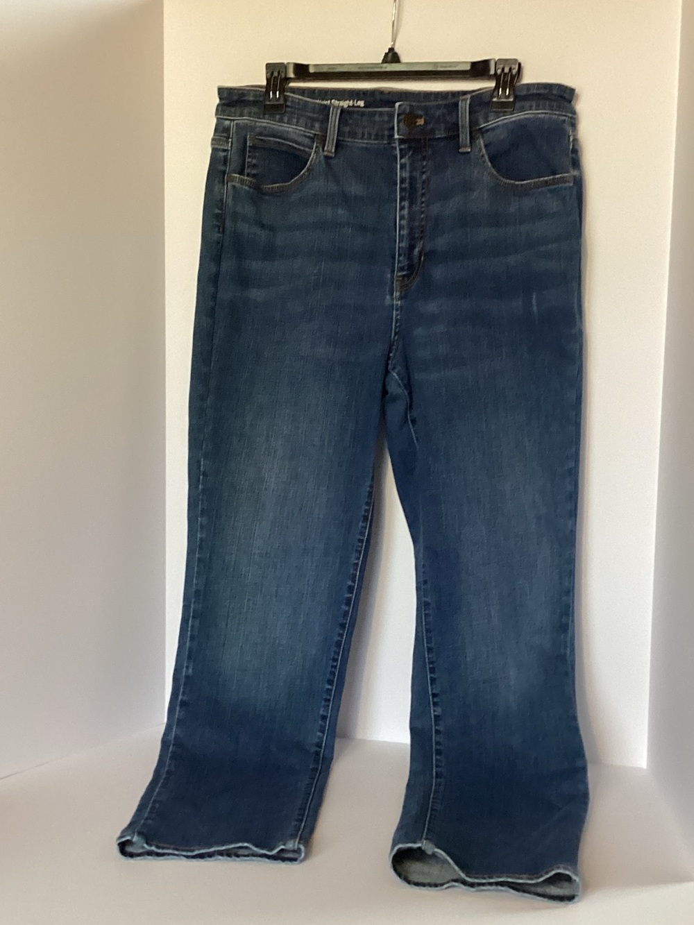 Talbots Mid-Rise Straight-Leg Blue Denim Jeans